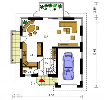 Floor plan of ground floor - KOMPAKT 47